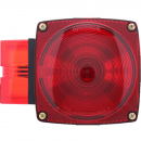Driver Side Self Grounding Incandescent Red Tail Light With License Illuminator And Quick Connect Ports