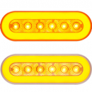 6 Inch Oval 22 LED Amber Parking/Turn Signal With PL-3 Connection