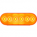 6 Inch Oval 6 LED Amber Parking/Rear Turn Signal With PL-3 Connection