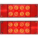 12 LED Red Low Profile Combination Tail Light With 16 Inch Leads