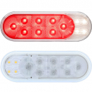 6 Inch Oval 16 LED Red/White Stop/Turn/Tail/Back-Up Light