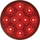 4 Inch Round 12 LED Red Stop/Turn/Tail Light With PL-3 Connection