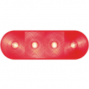 6 Inch Oval 4 LED Red Stop/Turn/Tail Light With PL-3 Connection