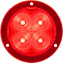 4 Inch Round 4 LED Red Stop/Turn/Tail Light With Reflex Flange