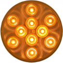 4 Inch Round 10 LED Amber Parking/Turn Signal With PL-3 Connection