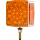 Square 42 LED Dual Face Amber Pedestal Mount Light With Chrome Finish