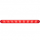 9 LED Red Ultra Thinline Stop/Turn/Tail Light Bar With Female Weathertight 3-Pin Connection