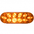 6 Inch Oval 10 LED Amber Parking/Rear Turn Signal With 3-Pin Weathertight Connection
