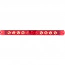 17 Inch 11 LED Red Stop, Turn And Tail Light With .180 Male Bullet Plugs