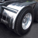 60 Inch 16 Gauge 3 Ribbed Rolled Edge Half Fenders With Mounting Kit