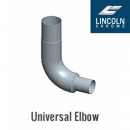 Lincoln Universal 90 Degree Chrom Elbow 6 Inch To 5 Inch Top Leg 23 Inches Lower Leg 23 Inches