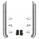 TPHD 7-5" Chrome Exhaust Kit With Miter Stacks For Peterbilt 378/379/389 Glider