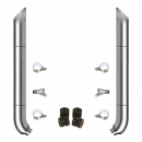 TPHD 8-5" Chrome Exhaust Kit With Miter Stacks For Peterbilt 378/379/389 Glider