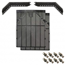 TPHD Black Steel Angled Hangers With 24" x 30" Aerodynamic Mud Flaps And 2 - 1/2" Bolt Kit