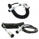 TPHD Black 7-Way Trailer Cord With Metal Ends