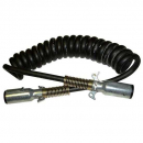 TPHD Electric Cord 12' Black Coiled 7-Way 6/12 And 1/10