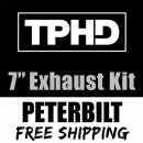 TPHD 7-5" Chrome Flat Top Stack Exhaust Kit For Peterbilt 378/379/389 Glider 