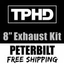 TPHD 8-5" Chrome Exhaust Kit With Miter Stacks For Peterbilt 378/379/389 Glider