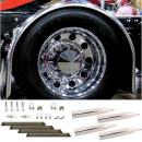96 Inch 14 Gauge Smooth Super Long Single Fenders With Mounting Kit