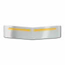 Kenworth Louvered "Glow Trim" Post Mount Sun Visor Kit For Curved Glass Windshields
