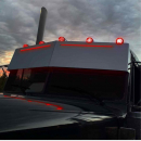 Peterbilt 14 Inch Louvered "Glow Trim" High And Low Roof Sun Visor