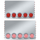 20" 304 Stainless Steel LED Rear Center Panel With (5) 4" Red LEDs And (16) 3/4" Red LEDs 