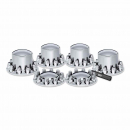 Standard Style Chrome Axle Cover Kit For 22.5 And 24.5" Wheels