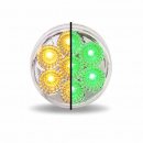2 Inch 7 LED Dual Revolution Amber/Green Marker All in One Light