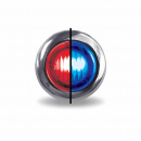 Mini Button 2 LED Dual Revolution Red / Blue Marker Light