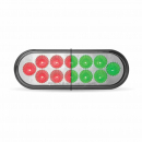 Oval Dual Revolution Red Stop/Turn/Tail & GreenMarker LED Light