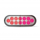 Red Stop, Turn, And Tail LED Light With Pink Auxiliary
