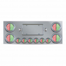 Rear Center Panel With 4 - 4 Inch And 6 - 2 Inch Red To Green Dual Revolution LED Lights
