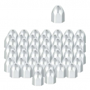 United Pacific 1/2" x 15/16" Chrome Push-On Bullet Nut Covers (50 Piece Pack)