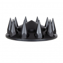 Matte Black Pointed Front Axle Cover With 33 MM Spike Thread On Nut Cover