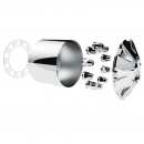Chrome Rubicon Rear Axle Cover Kit With 33mm Thread- On Nut Covers