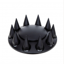 Matte Black Dome Front Axle Cover With 33mm Spike Thread-On Nut Cover