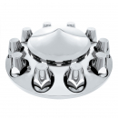 Chrome Pointed Front Axle Cover With 33mm Push-On Nut Covers