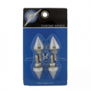 Chrome Spike License Plate Fasteners in 4 Pack