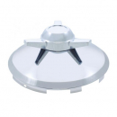 Front Hub Cap 3 Bar Straight Spinner (UP21114) 6 Uneven Notch 7/16 Inch Lip Stainless Add $2.63