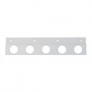 Stainless Top Mud Flap Plate Five 2 inch Light Cutout