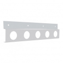 Stainless Top Mud Flap Plate Five 2 inch Light Cutout