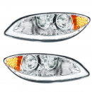 International Prostar Chrome LED Headlight With LED Light Bar And Turn Signal
