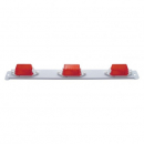 Identification Bar with 3 Incandescent Lights - (UP31077) Red Rectangular Lights