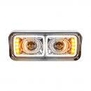 Peterbilt 357/365/378/379 LED Projection Headlight With LED Turn Signal Chrome Driver Side