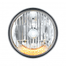 7 Inch Crystal Headlight with 6 Amber Auxiliary LED