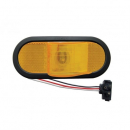 Oval Mid Trailer Turn Signal Lights With Amber Lens