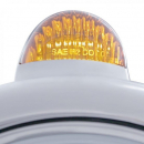 Chrome "GUIDE" Headlight 34 Amber LED H4 Bulb w/ Dual Function