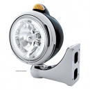 Black "GUIDE" Headlight 34 White LED H4 Bulb w/ Dual Function