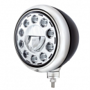 7 Inch Black Guide Headlight Assembly With 11 LED Bulb