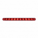 Red 10 LED 9 Inch Split Turn Function Light Bar w/ Chrome Bezel